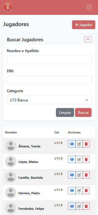 Captura Ver Jugadores
