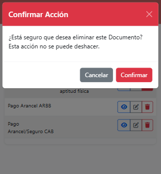 Captura Eliminar Documento